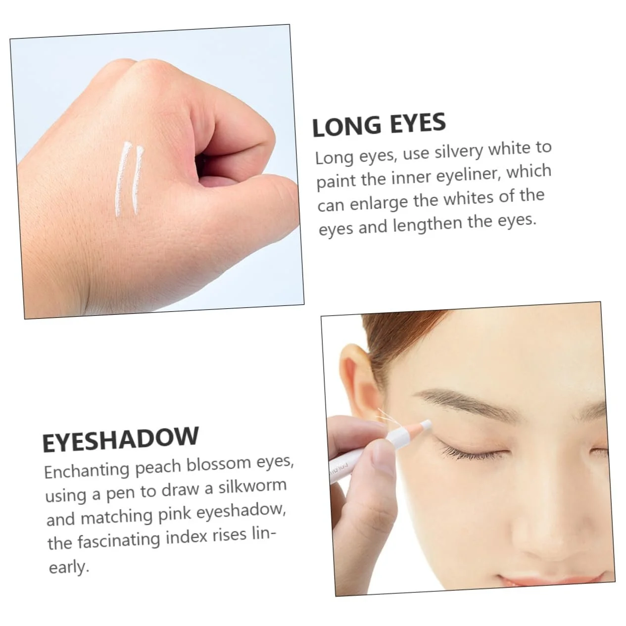 Карандаш для глаз minkissy Белый, фото №4