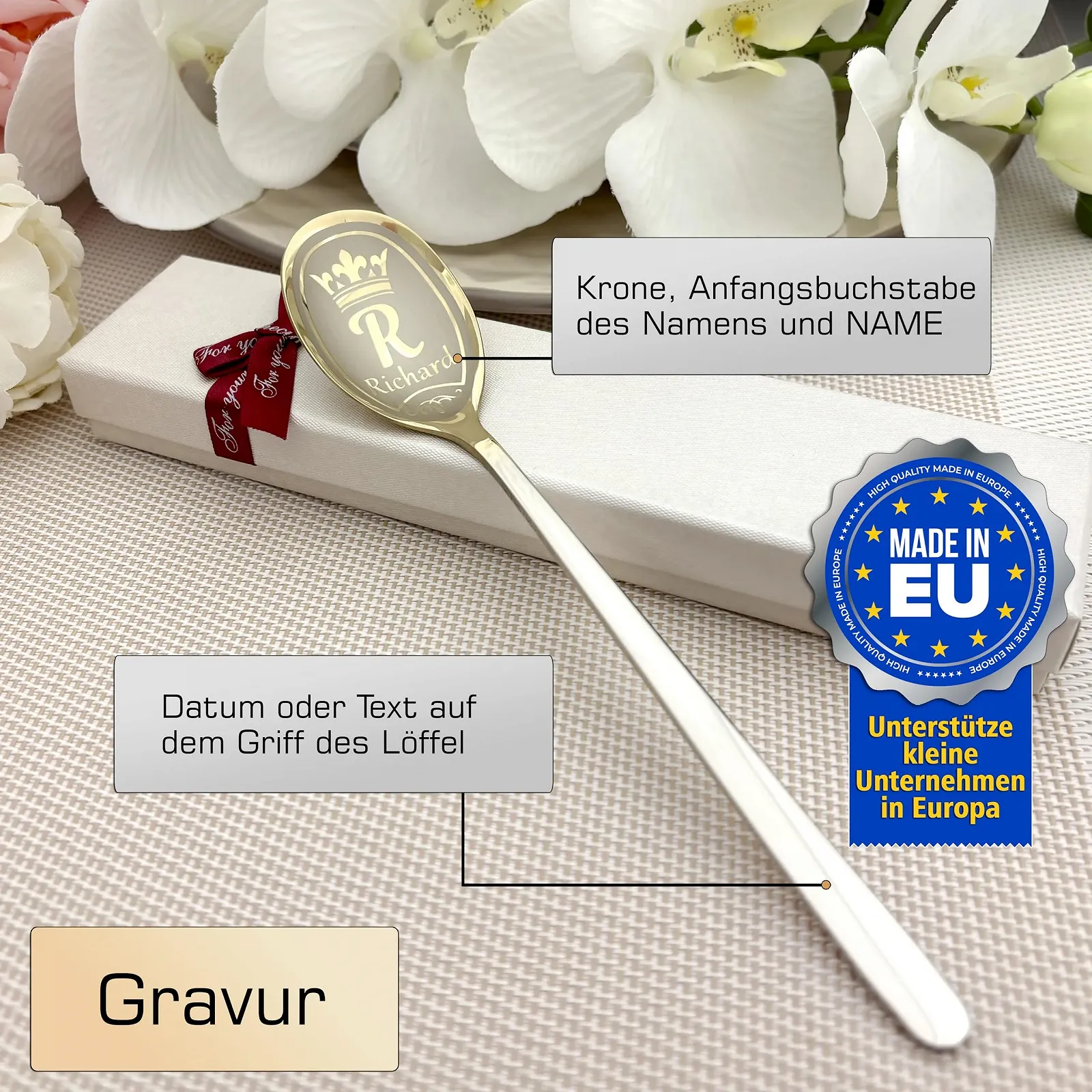 Ложка з іменним гравіюванням Ім'я на ложці Персоналізована, фото №3