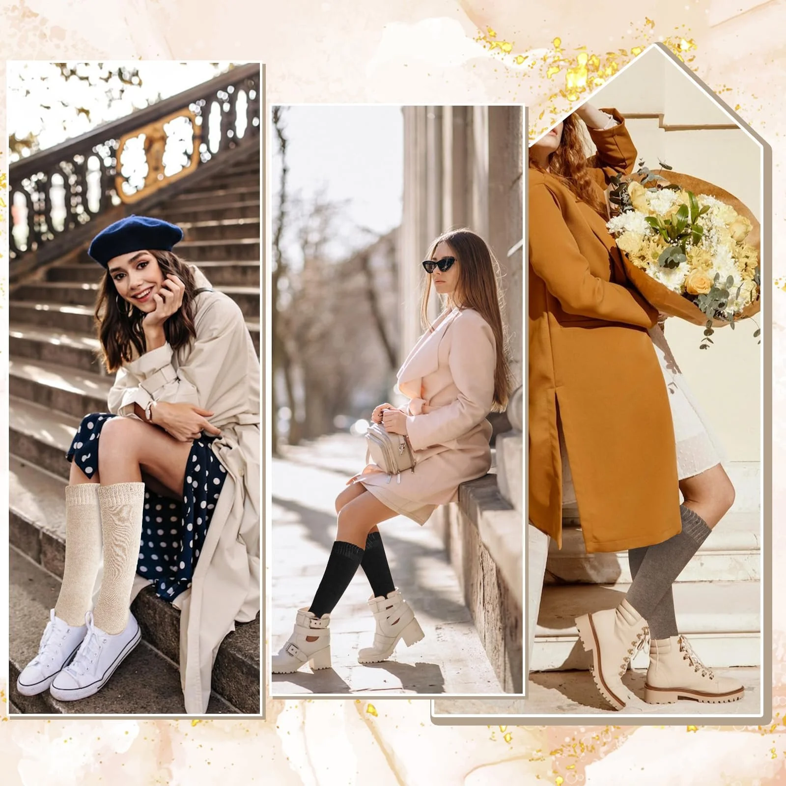 Шкарпетки вище коліна VEGCOO Теплі товсті, 4 пари, фото №7 Шкарпетки вище коліна VEGCOO Теплі товсті, 4 пари, фото №7