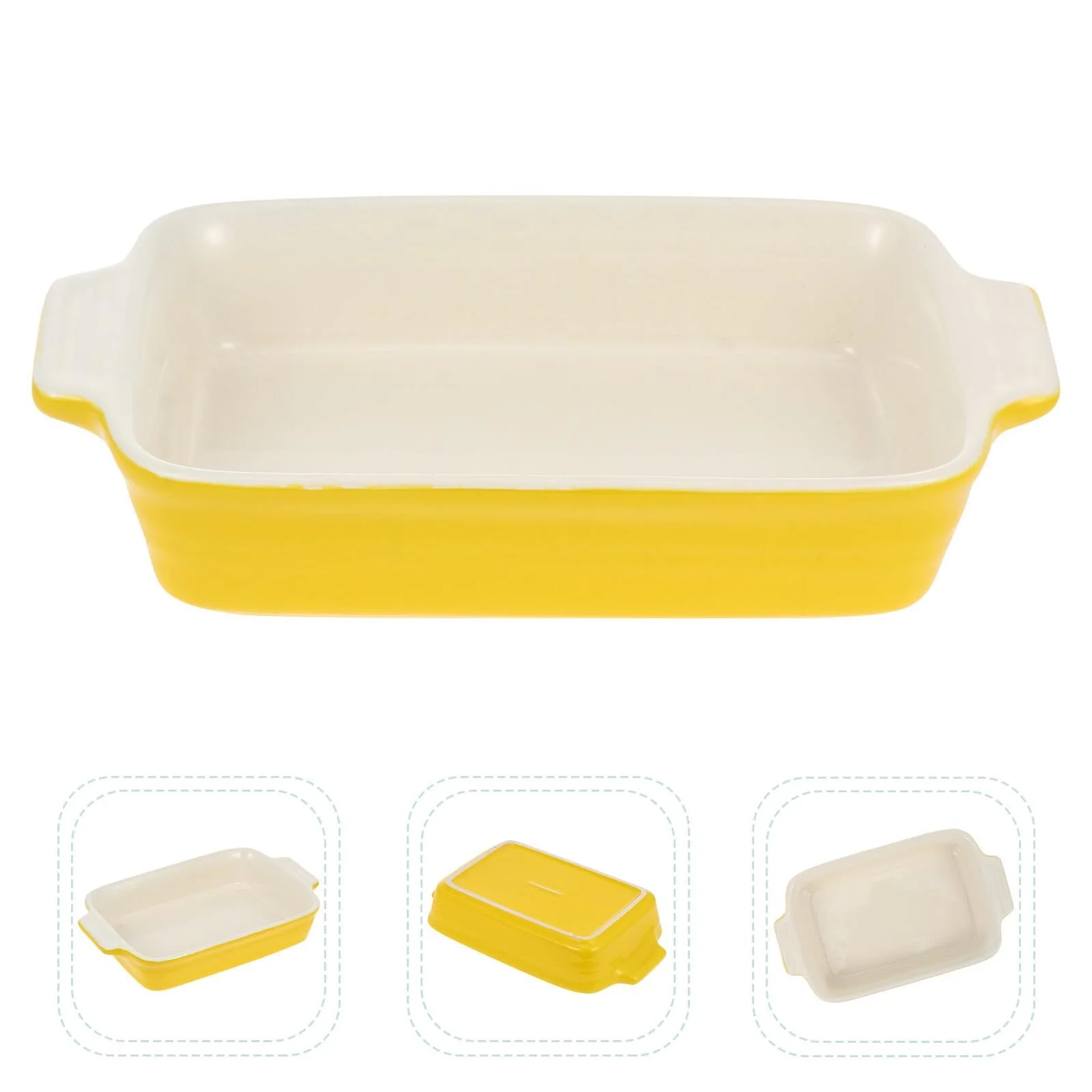 Форма для запекания Veemoon керамическая прямоугольная с двойными ручками термостойкая, фото №5 Форма для запекания Veemoon керамическая прямоугольная с двойными ручками термостойкая, фото №5