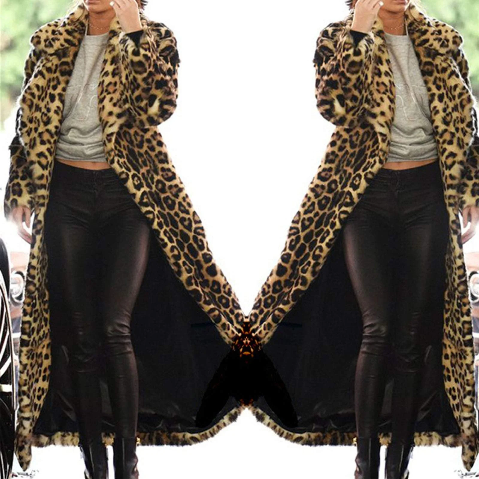 Штучна шуба Dajowake Довга жіноча, фото №5