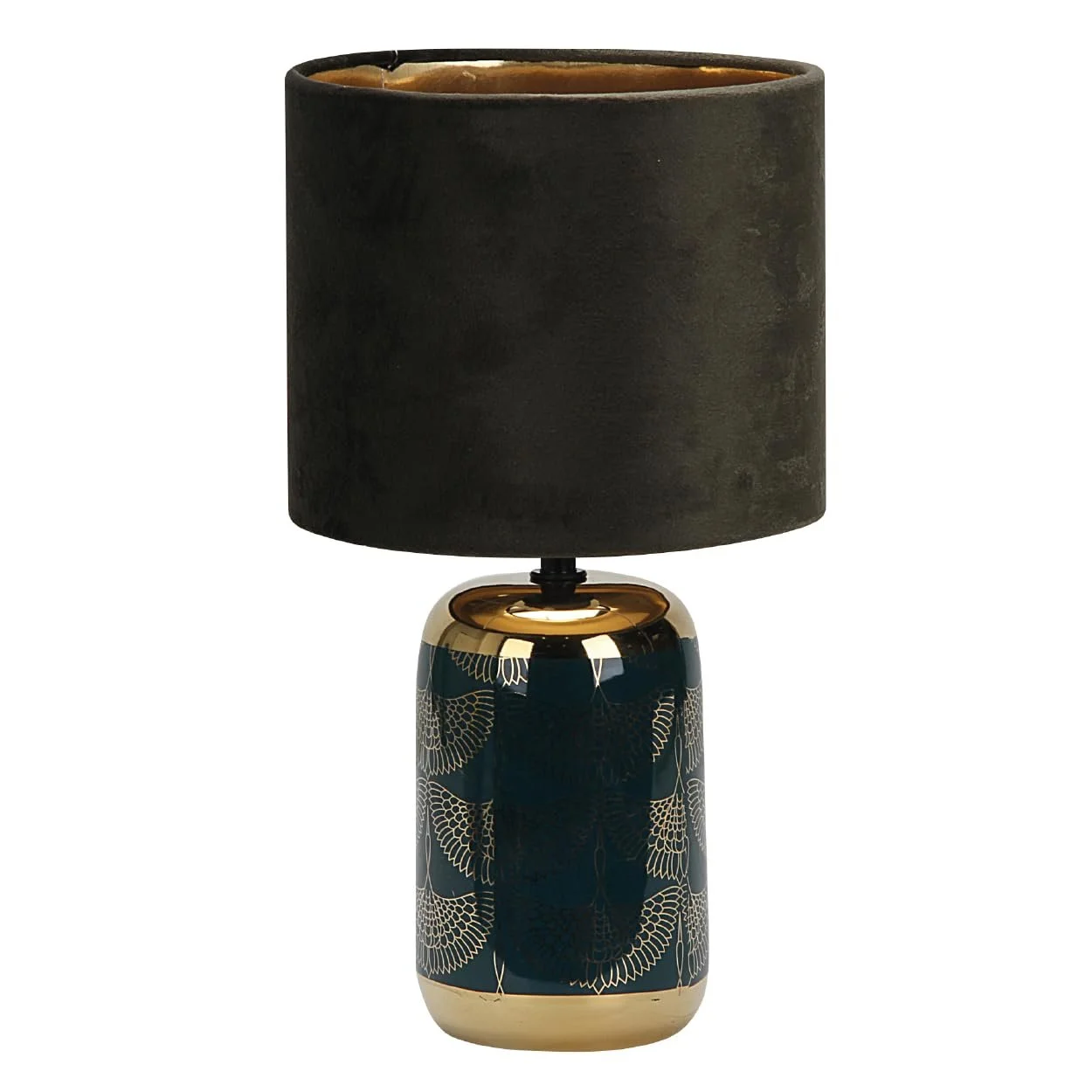 Настільна лампа Luxus Rome H 33 x Діаметр 18 E14 Кераміка Синій, фото №1