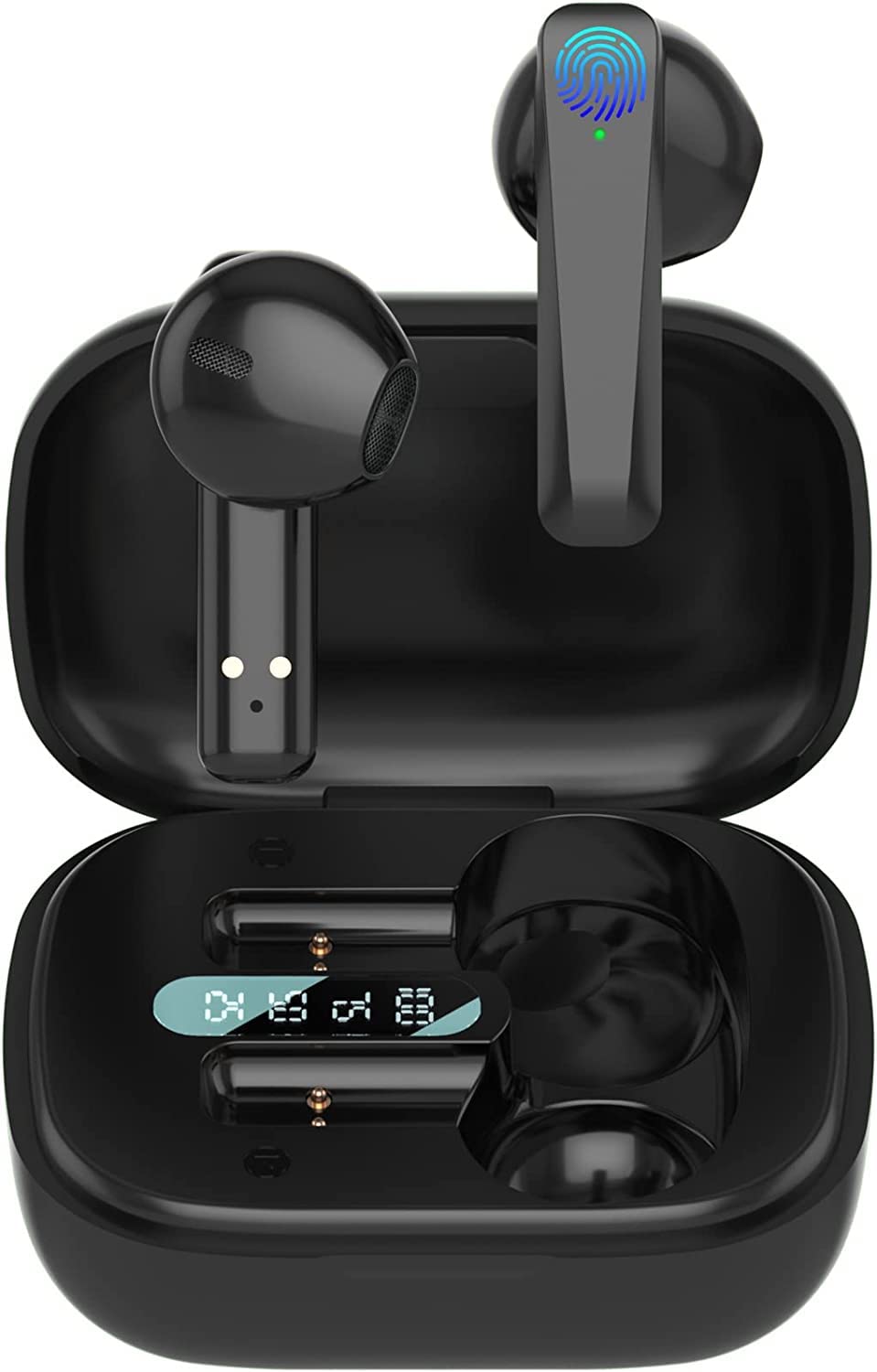 Бездротові навушники Bluetooth Вкладиші Сенсорне управління Водонепроникні IPX7 30H HiFi стереозвук, фото №1