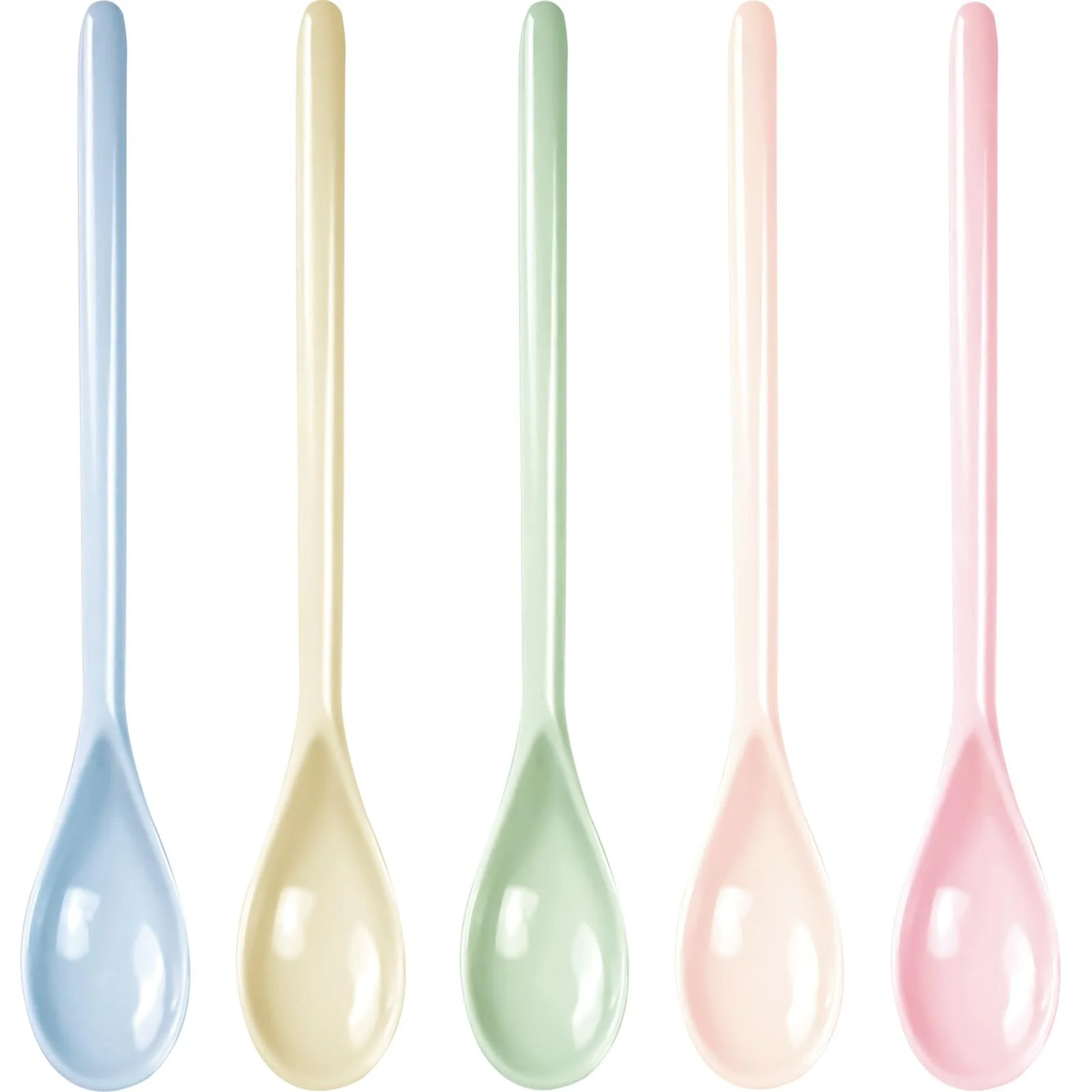 Ложка пластиковая luckaide разноцветная, 5 шт, фото №1