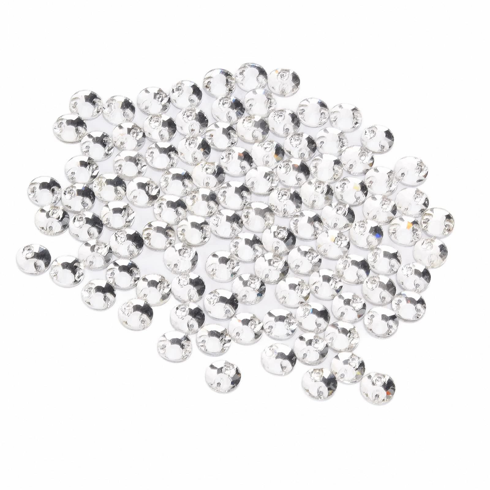 Стразы Прозрачные с плоской задней стенкой 10 мм, фото №6