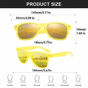 Вінтажні сонцезахисні окуляри FSMILING, 8 шт, багатокольорові synthetic.ua - Фото 1