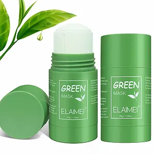Маска для лица Green Mask Clay Stick, 2 шт, для глубокого очищения, для контроля жирности, удаления черных точек, увлажнения и питания кожи - Фото 1