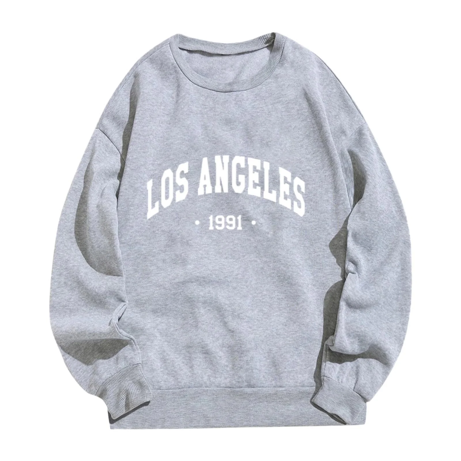 Женские свитшоты с принтом Los Angeles Backwoods College с круглым вырезом, эстетичные однотонные наряды с буквами, красочные, свободного кроя, повседневные, спортивные, Калифорния, с возможностью персонализации, фото №1