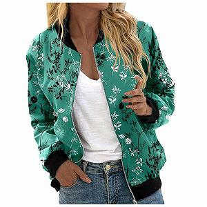 Легкая куртка-бомбер женская Kimono Parka Leisure Легкая куртка на молнии Цветная короткая куртка Пилотская куртка Блузка Летняя тонкая переходная куртка Лето - Фото 1