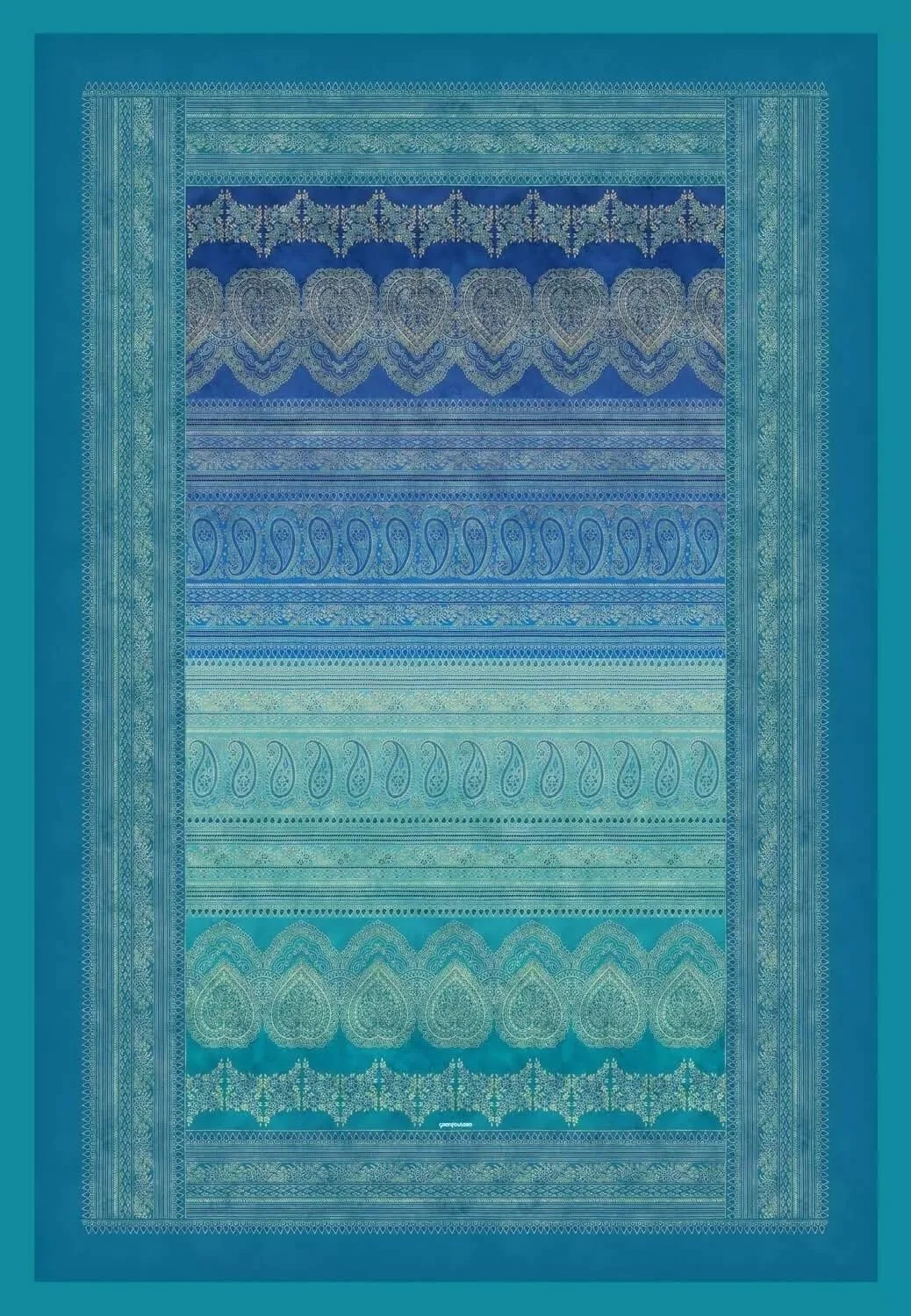 Покривало Bassetti бавовна бірюзова розмір 135x190 см, фото №1