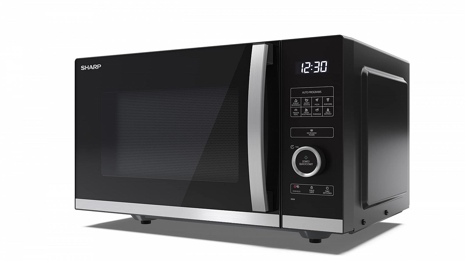 Мікрохвильова піч SHARP QS254AEB 900 Вт 10 рівнів потужності Функція розморожування 490 x 288 x 395 см Чорна, фото №3 Мікрохвильова піч SHARP QS254AEB 900 Вт 10 рівнів потужності Функція розморожування 490 x 288 x 395 см Чорна, фото №3