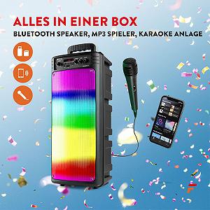 Акустична система Fenton BoomBox300 Party Box LED Bluetooth 100 Вт synthetic.ua - Фото 1
