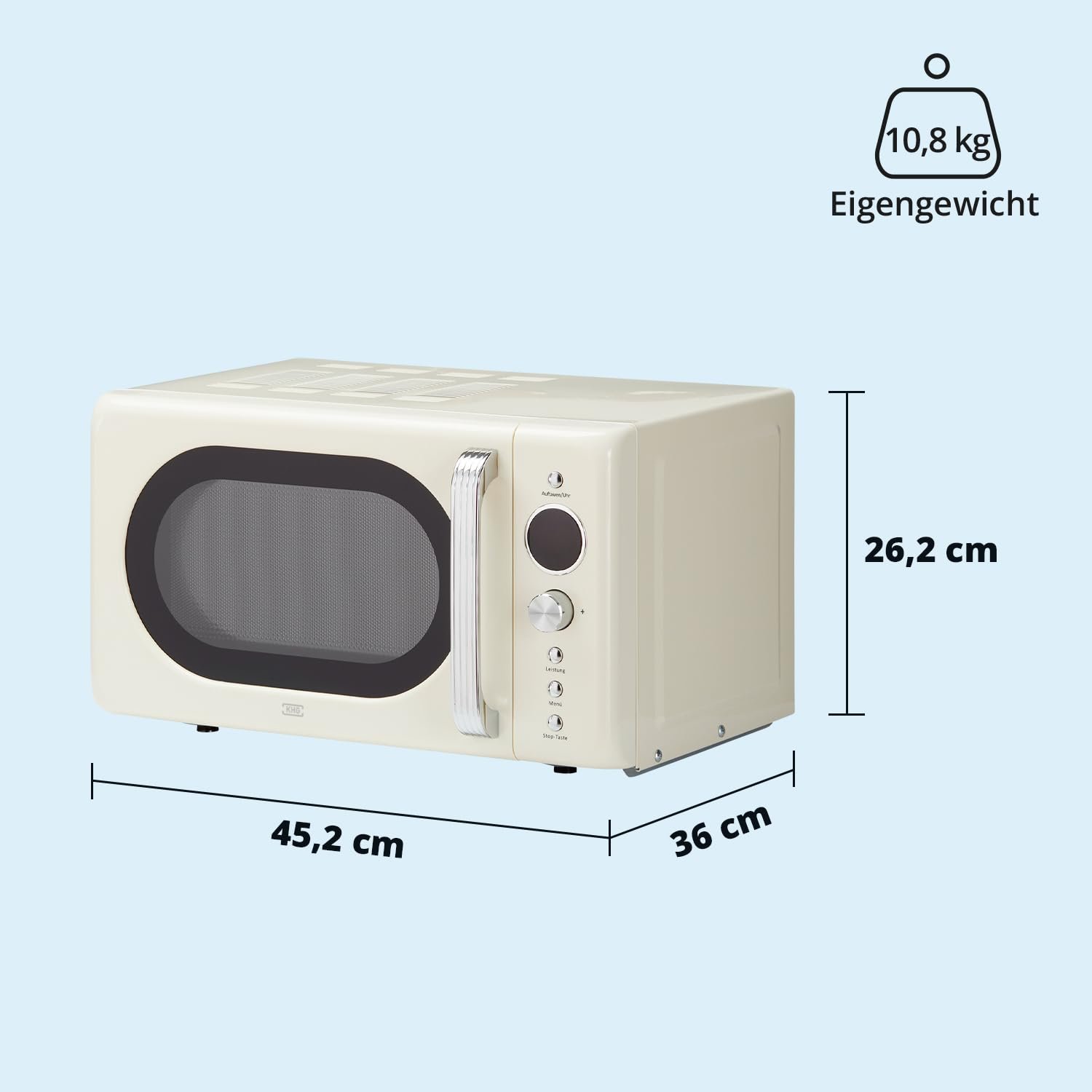 Микроволновая печь KHG MW-20R2(C) 20 L 1200 W Кремовая, фото №7 Микроволновая печь KHG MW-20R2(C) 20 L 1200 W Кремовая, фото №7