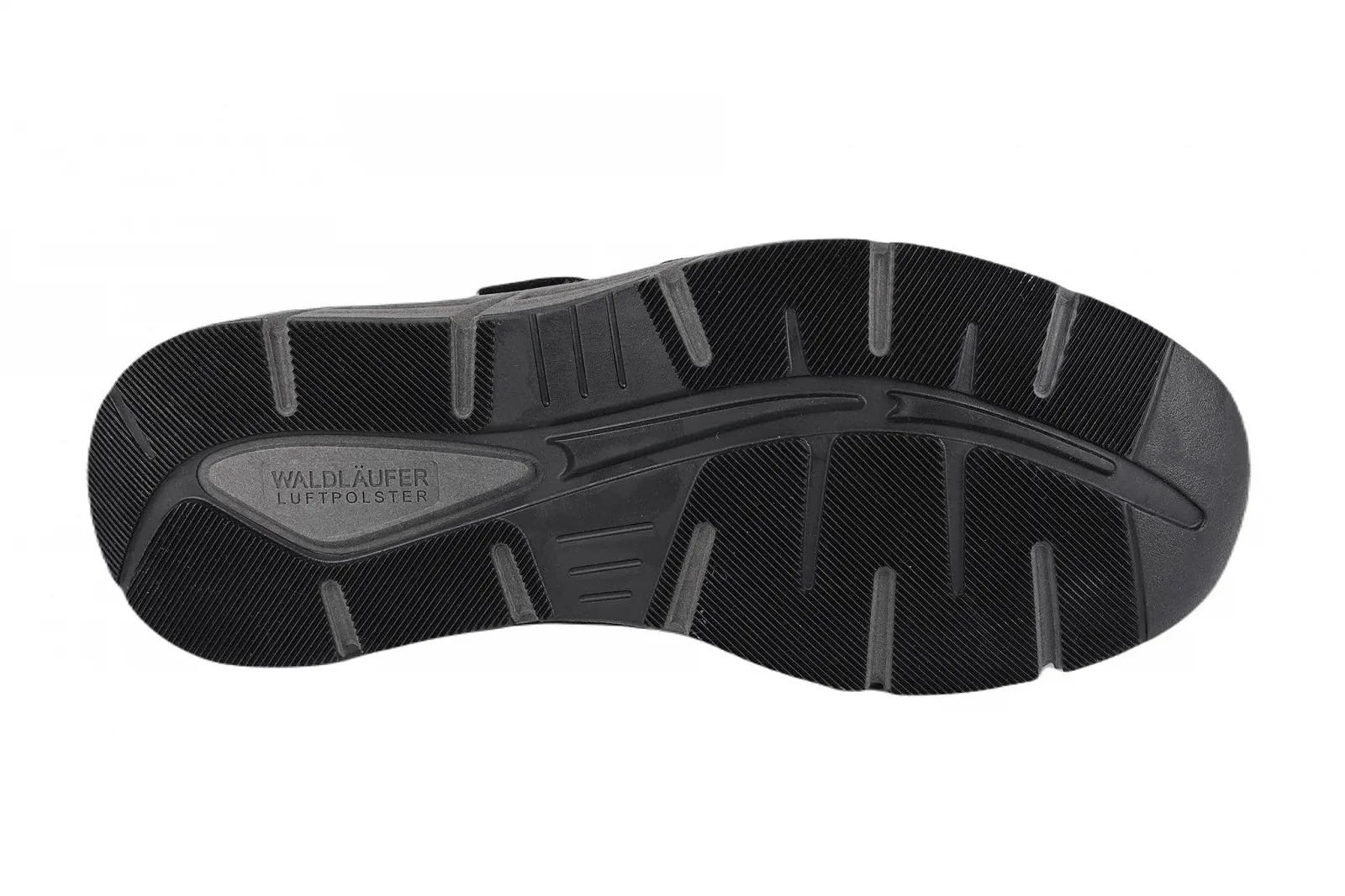 Кеди Waldl6fer Haslo на липучках Низькі Чорна замша Carbon, Ширина H, фото №4