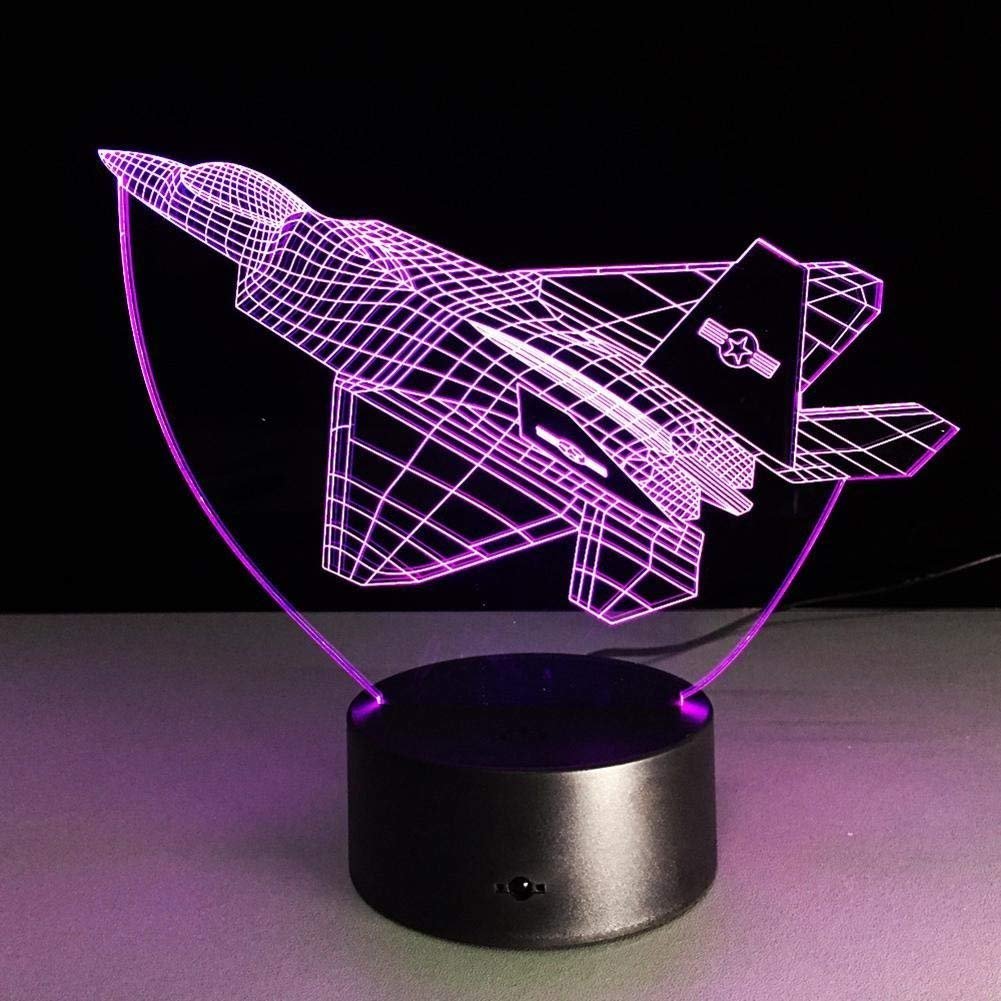 Лампа 3D Fighter LED 7 кольорів дивовижна оптична ілюзія, фото №2