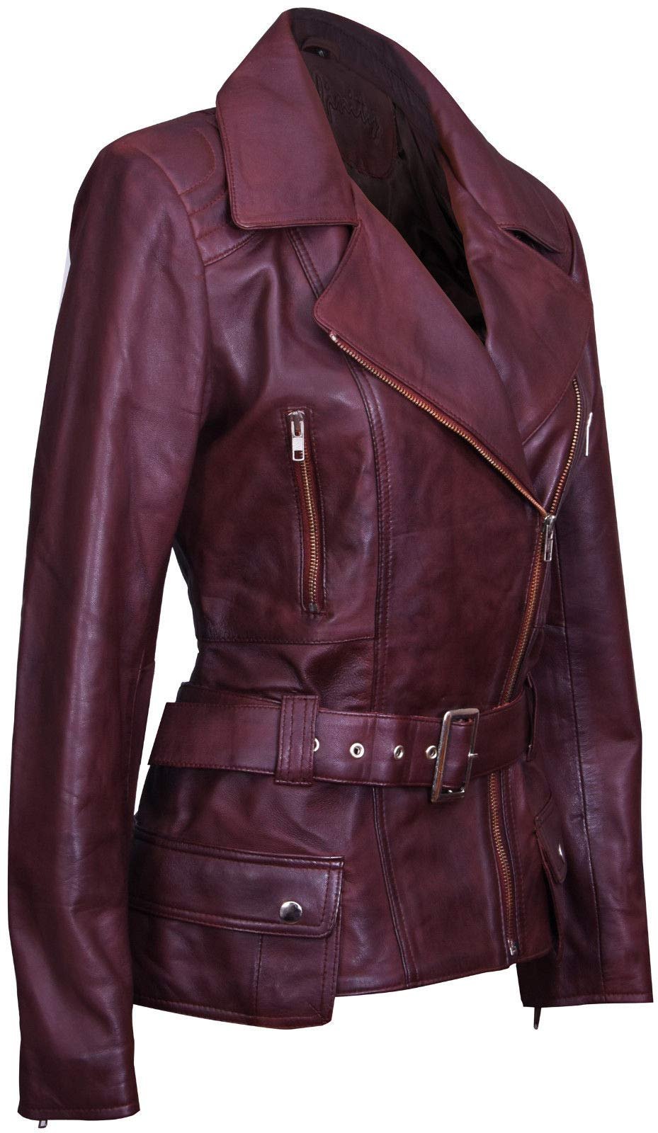 Кожаная мотоциклетная куртка Infinity Leather Женская Conker Brown Длинная, фото №2