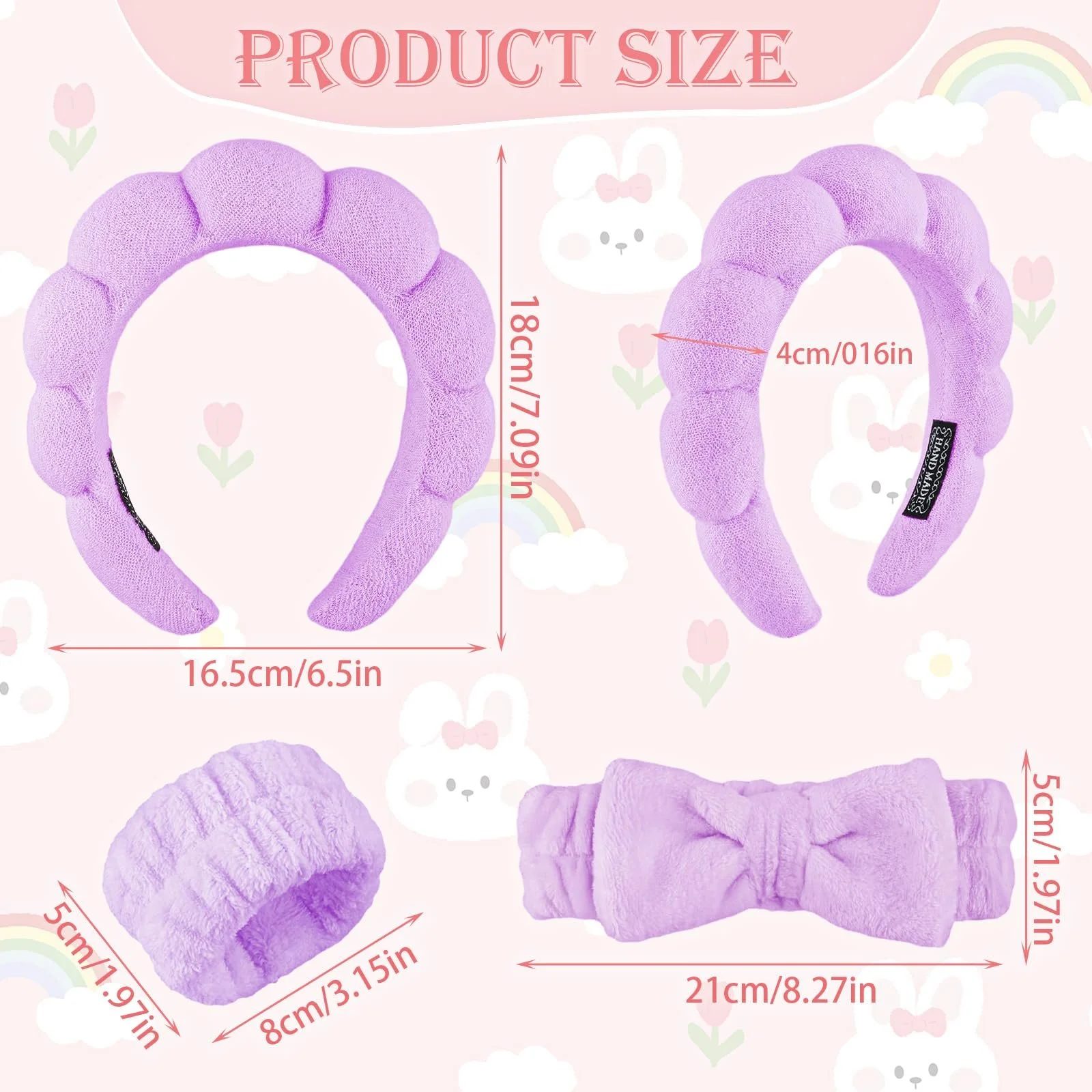 Пов'язка для СПА для вмивання обличчя для жінок, фото №2