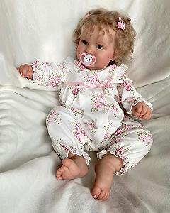 Кукла MineeQu 50 cm Cute Vibrant Smiling Premie Baby Size Look Real Soft Reborn Dolls с вкорененными блондинистыми волосами Реалистичная детская кукла synthetic.ua - Фото 1