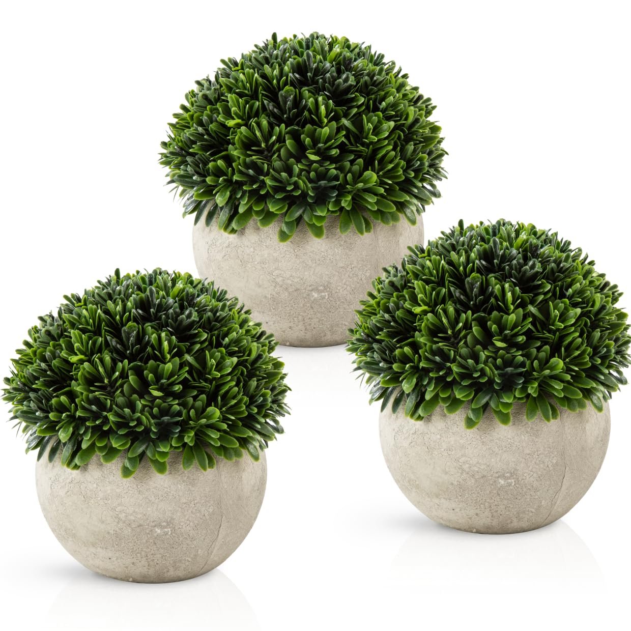 Горщик зі  Штучними рослинами  PASCH 3 шт 13 см у горщиках із натурального волокна, фото №1