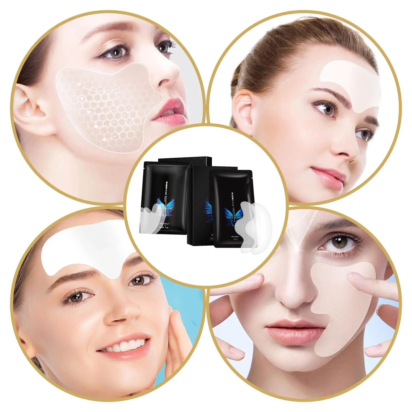 Набір пластирів від зморшок (6 шт.) та наклейок від зморшок на ніс (6 шт.), фото №7 Набір пластирів від зморшок (6 шт.) та наклейок від зморшок на ніс (6 шт.), фото №7