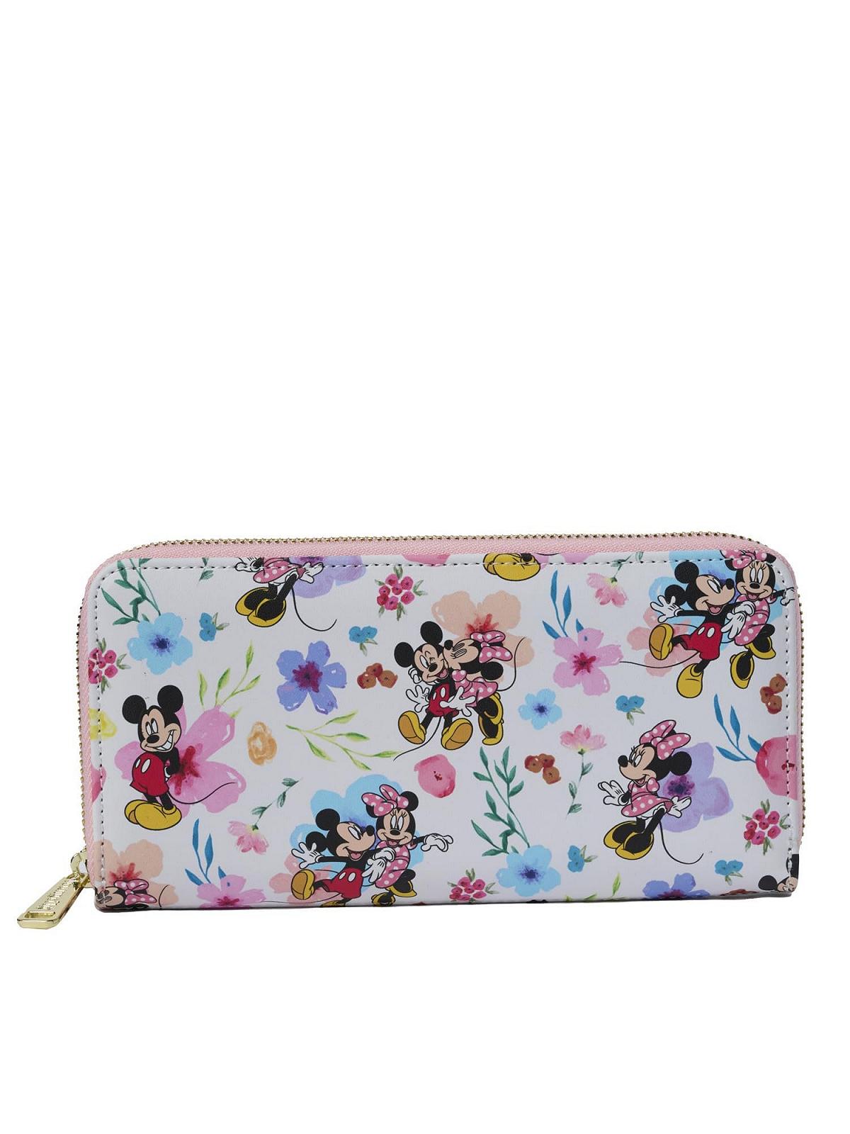 Кошелек-клатч Loungefly Disney Mickey Minnie Mouse Zip Clutch AOP Floral, Multicoloured, фото №6