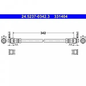 Тормозной шланг ATE 24.5237-0342.3 для MERCEDES-BENZ, задний мост - Фото 1