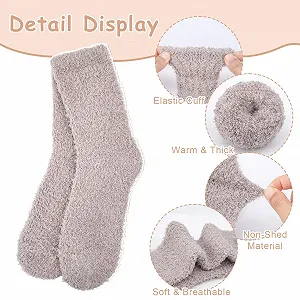 Пухнасті шкарпетки Кораловий фліс 6 пар synthetic.ua - Фото 1