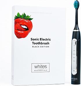 Зубная щетка электрическая звуковая Whites Beaconsfield Black, 37 000 вибраций, 2 сменные насадки - Фото 1