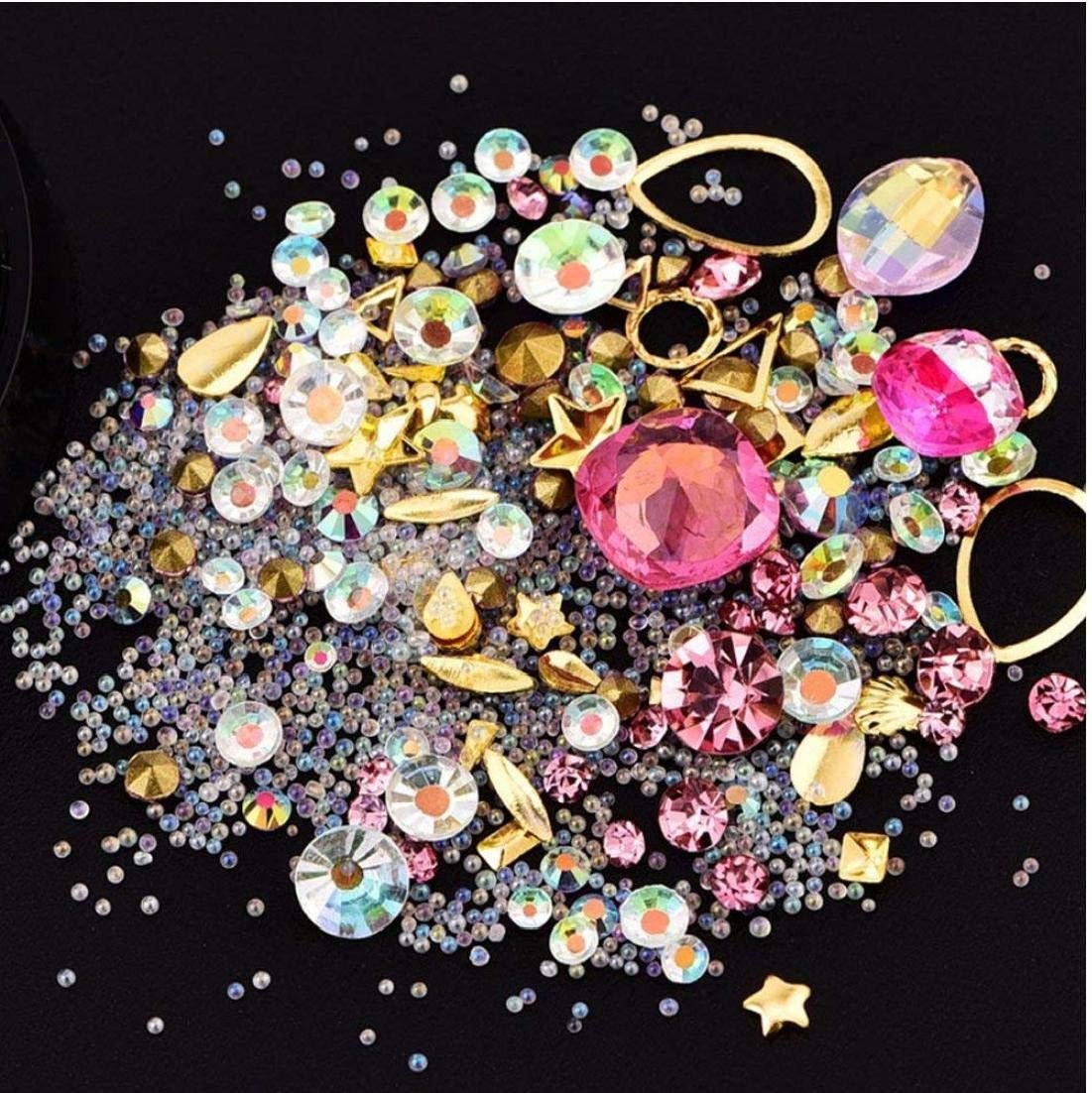 Набір страз для нігтів Форма Crystal Beads Блискітки Діамантові наклейки, фото №3