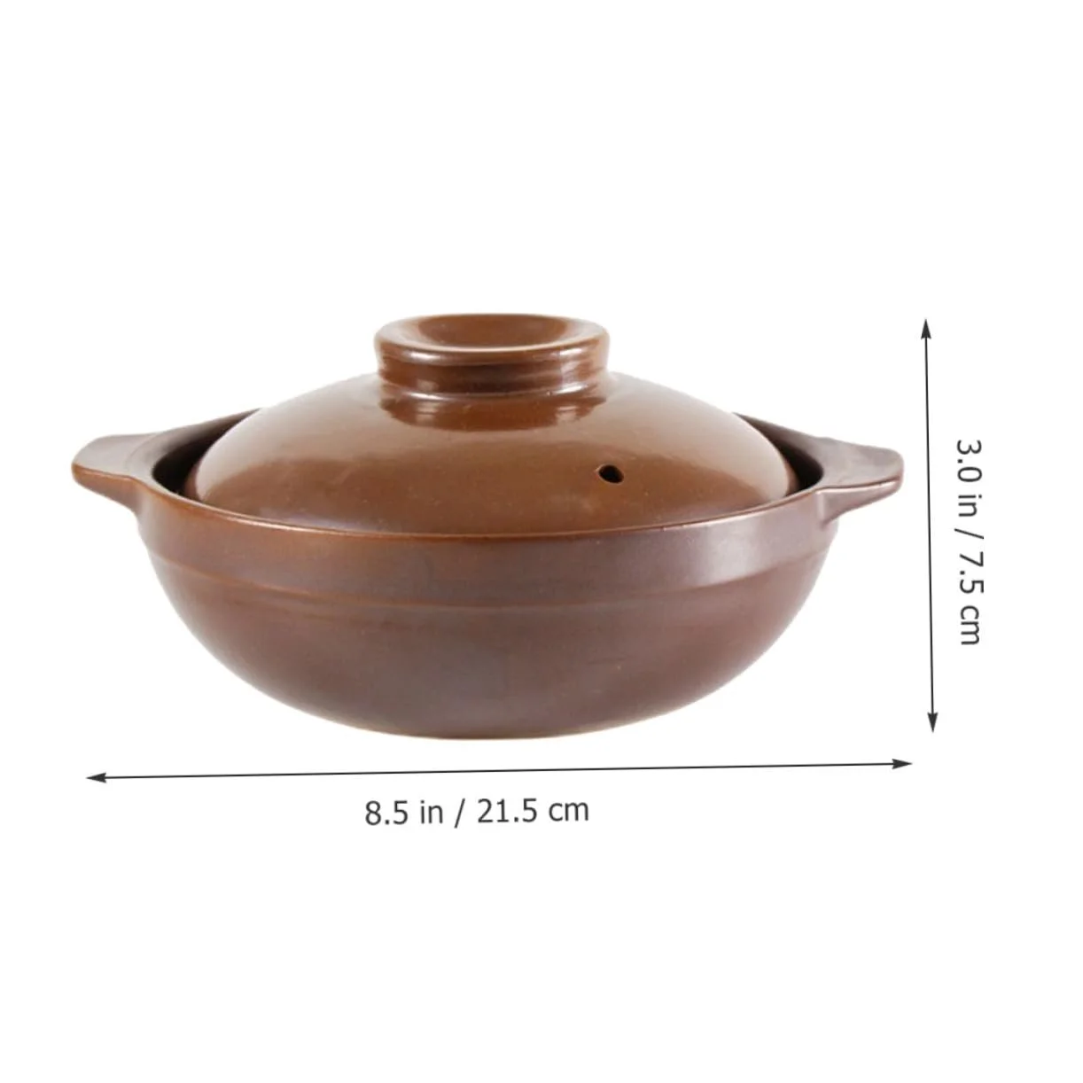 Кастрюля керамическая термостойкая с двумя боковыми ручками традиционная большая, фото №4