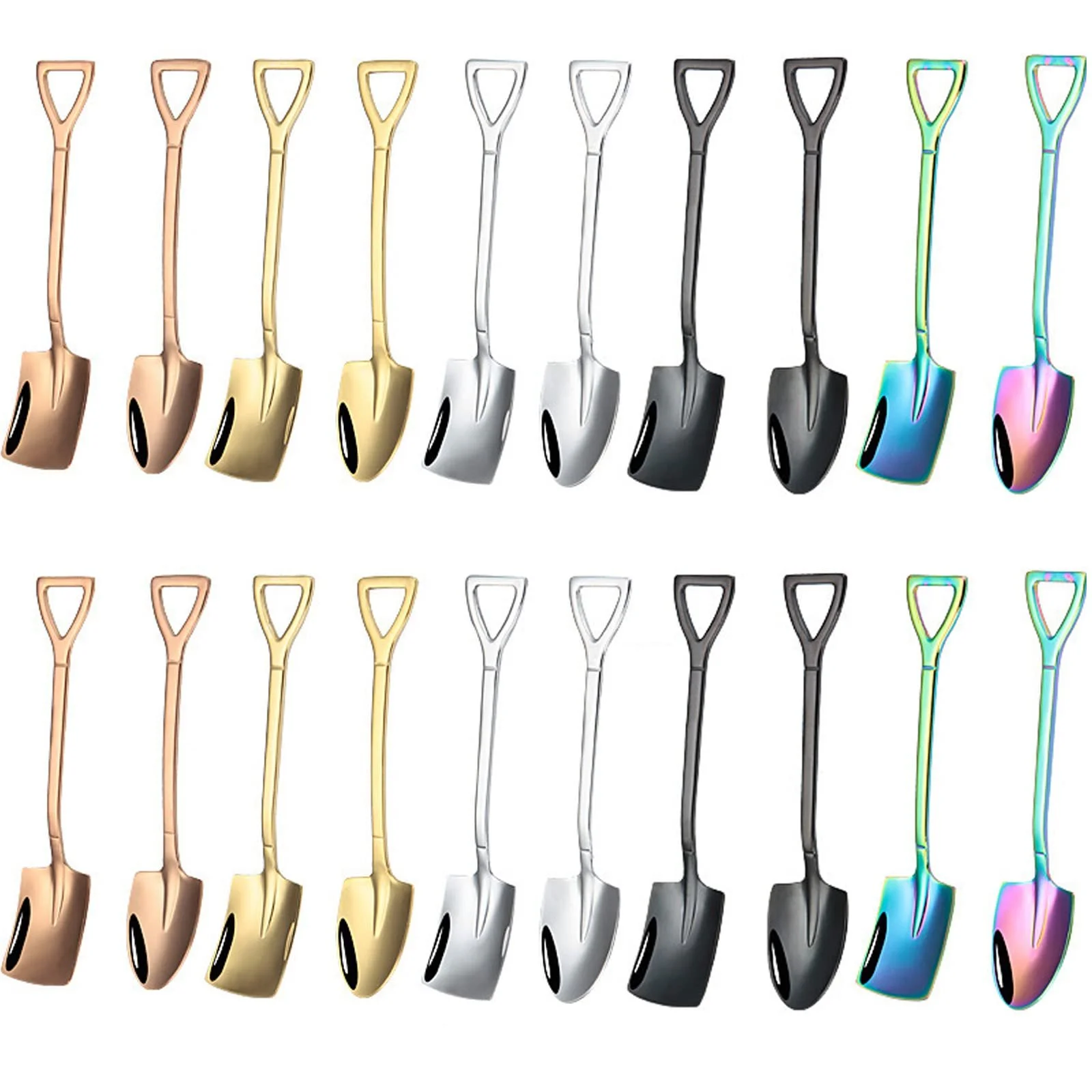 Ложка Шпатель з нержавіючої сталі (Колір), паковання 20 штук, фото №1 Ложка Шпатель з нержавіючої сталі (Колір), паковання 20 штук, фото №1