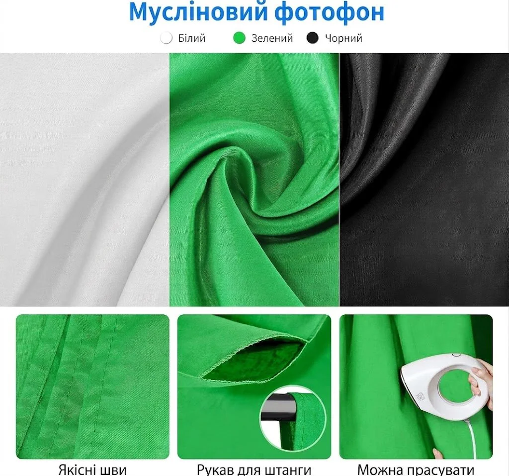 Набор студийного освещения и фонов Neewer NK100 Черный, фото №3