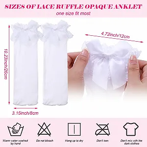 Шкарпетки з рюшами та мереживом для жінок, непрозорі synthetic.ua - Фото 1