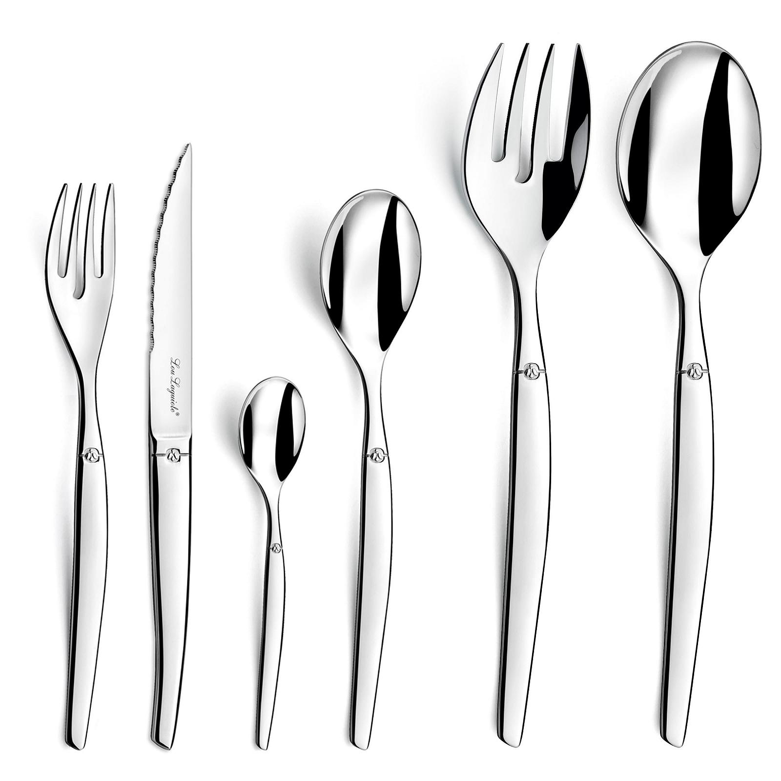 Набор столовых приборов Lou Laguiole Jet, 50 предметов, фото №1 Набор столовых приборов Lou Laguiole Jet, 50 предметов, фото №1