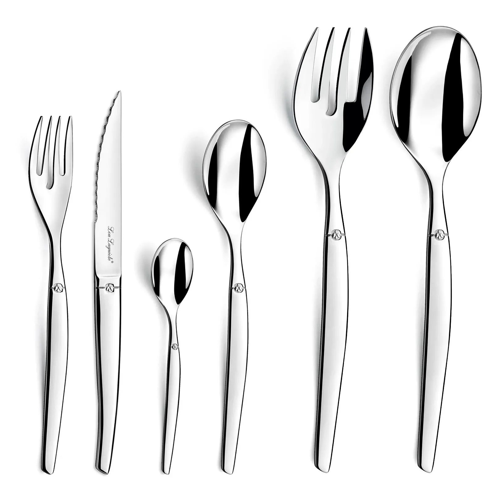 Набор столовых приборов Lou Laguiole Jet, 50 предметов, фото №1 Набор столовых приборов Lou Laguiole Jet, 50 предметов, фото №1