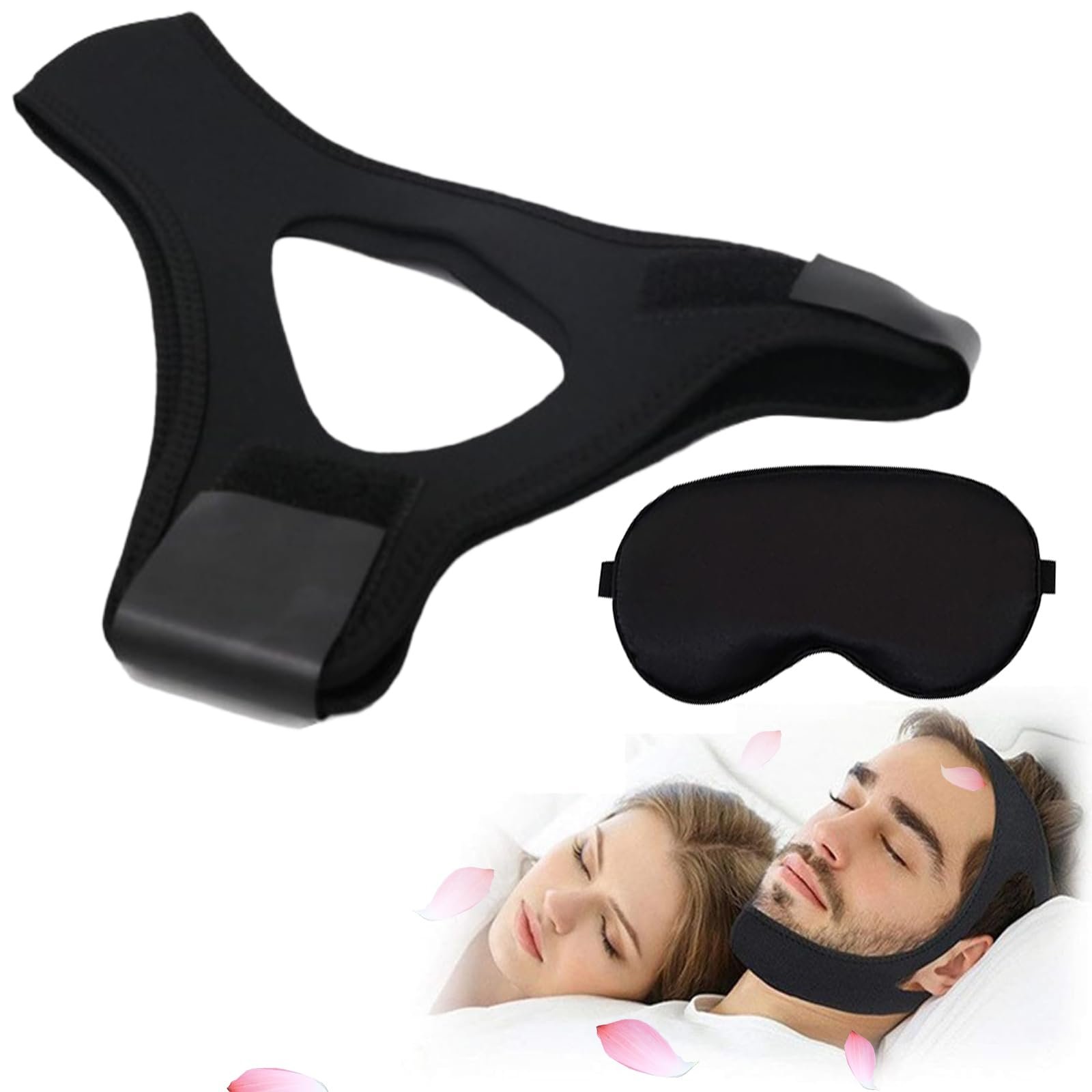 Ремінець на підборіддя Veralabs Airflow для сну проти хропіння, регульований для чоловіків та жінок (1 шт.), фото №1