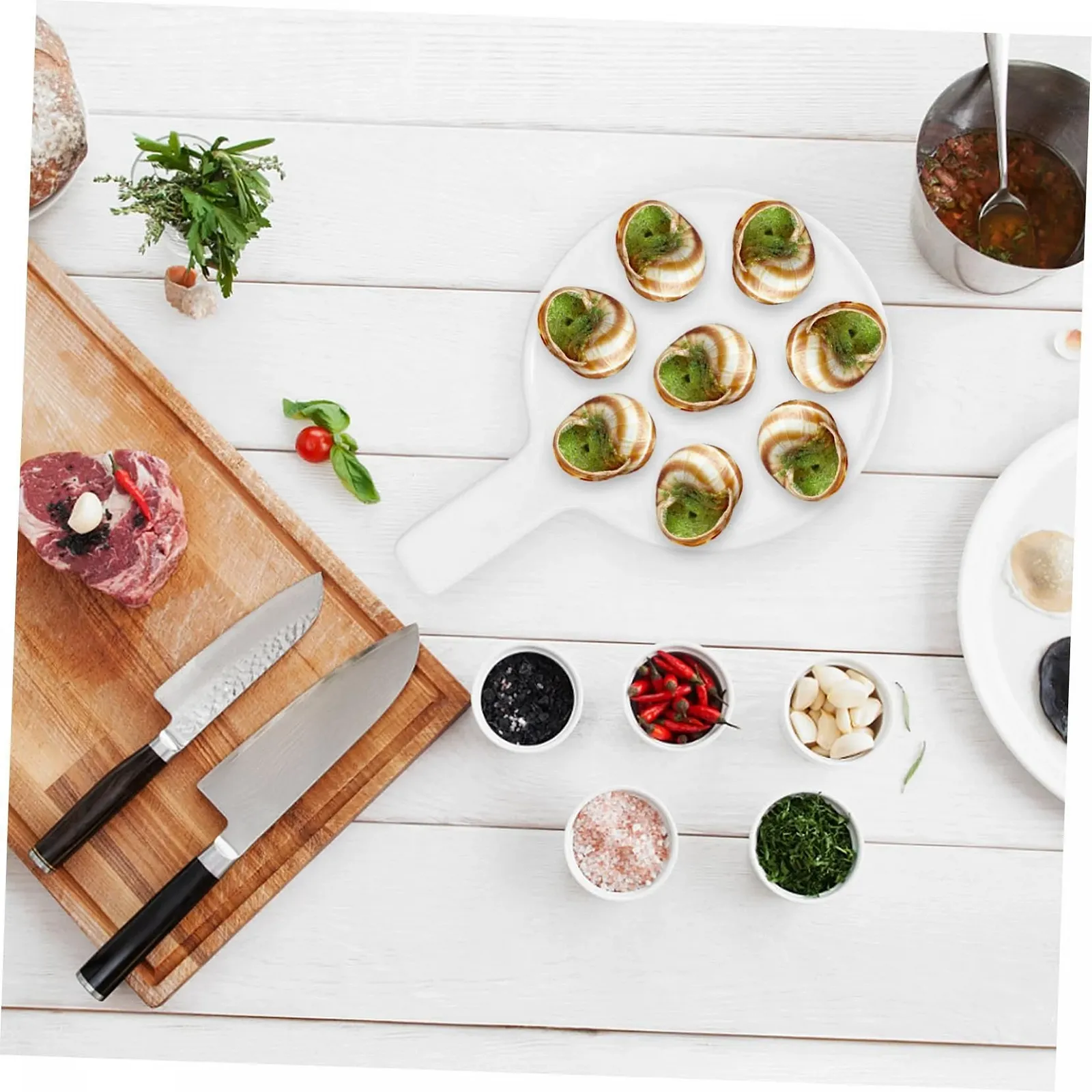 Форма для запекания улиток Керамическая с ручкой для духовки и гриля, фото №5