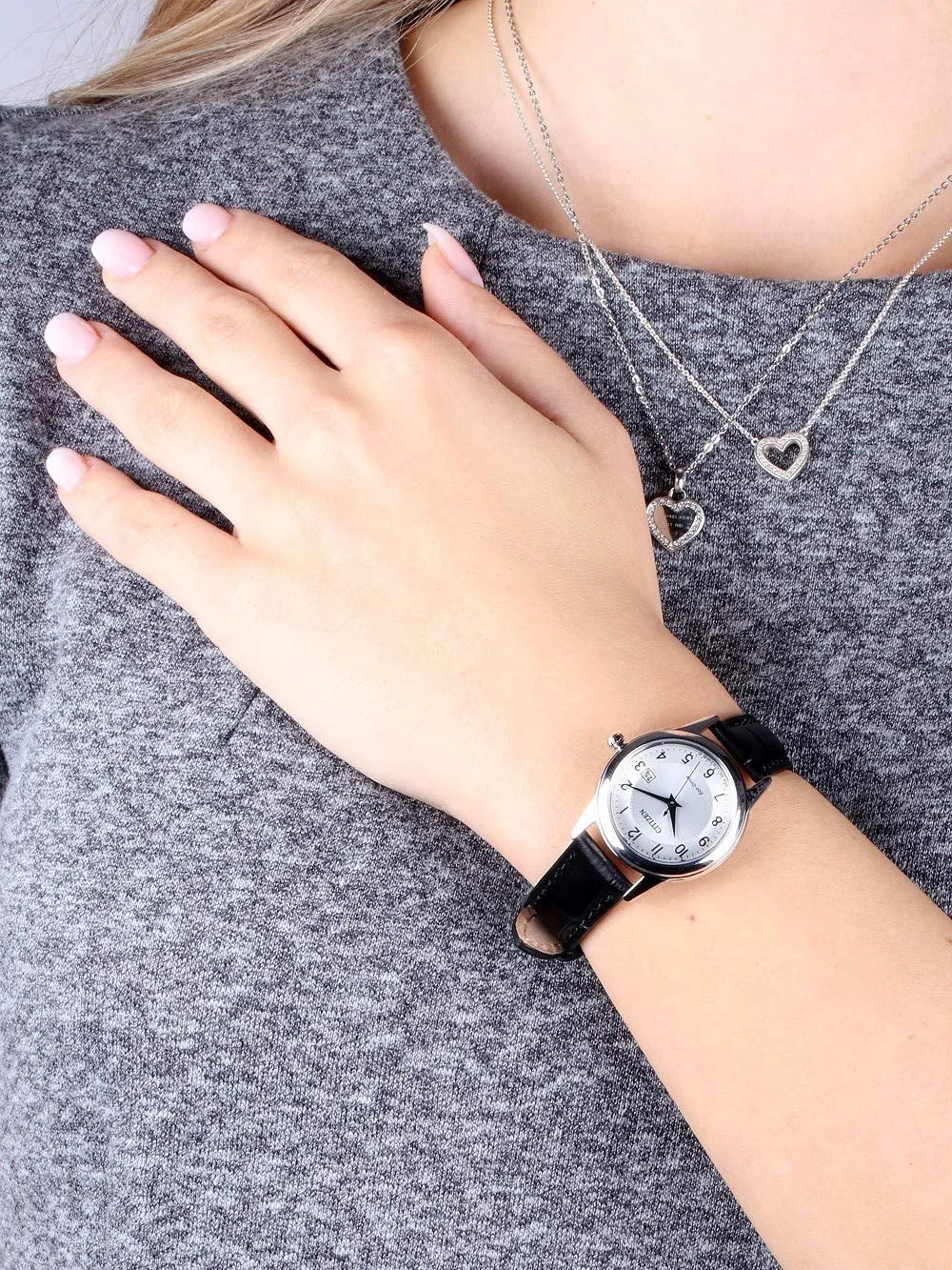 Жіночий аналоговий годинник Citizen FE1081-08A з шкіряним ремінцем, фото №3