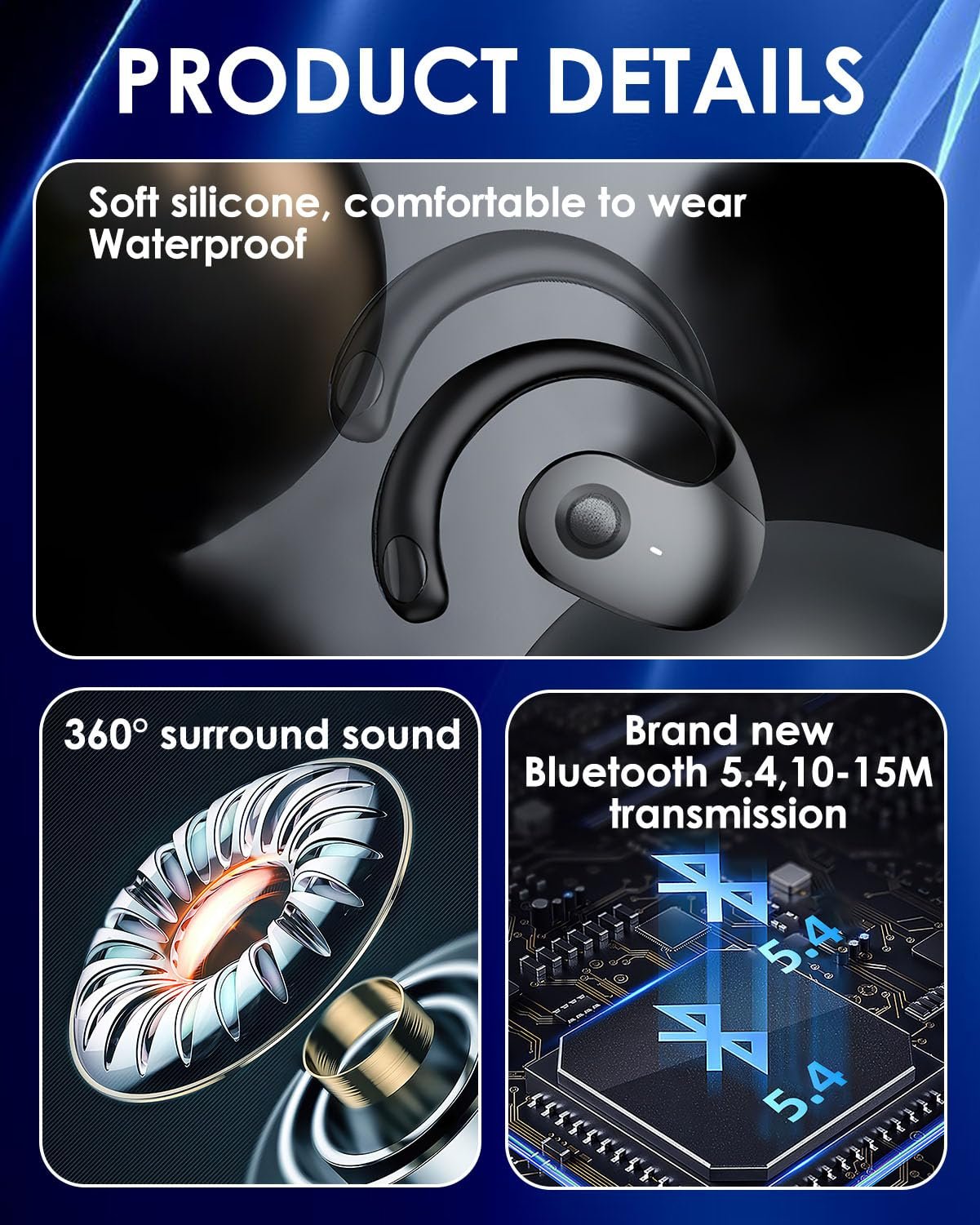 Навушники для перекладу голосу Ai 144 мови 48 годин з Bluetooth 5.4, фото №6 Навушники для перекладу голосу Ai 144 мови 48 годин з Bluetooth 5.4, фото №6