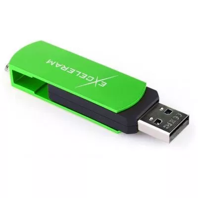 USB флеш-накопитель Exceleram 32GB P2 Series Green/Black USB 2.0 EXP2U2GRB32, фото №5