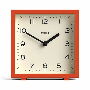 Настольные часы JONES CLOCKS Disco, квадратные, оранжевый - Фото 1