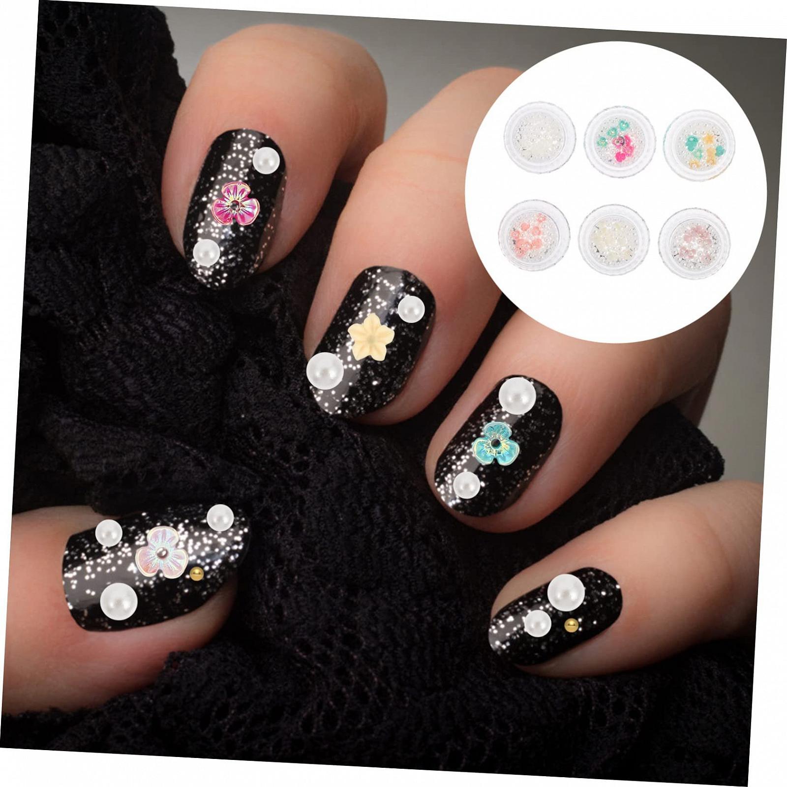 Набор украшений для ногтей MAGICLULU 3 шт., украшения для маникюра, подвески для ногтей для домашнего использования в салоне 6 коробок * 3, фото №3