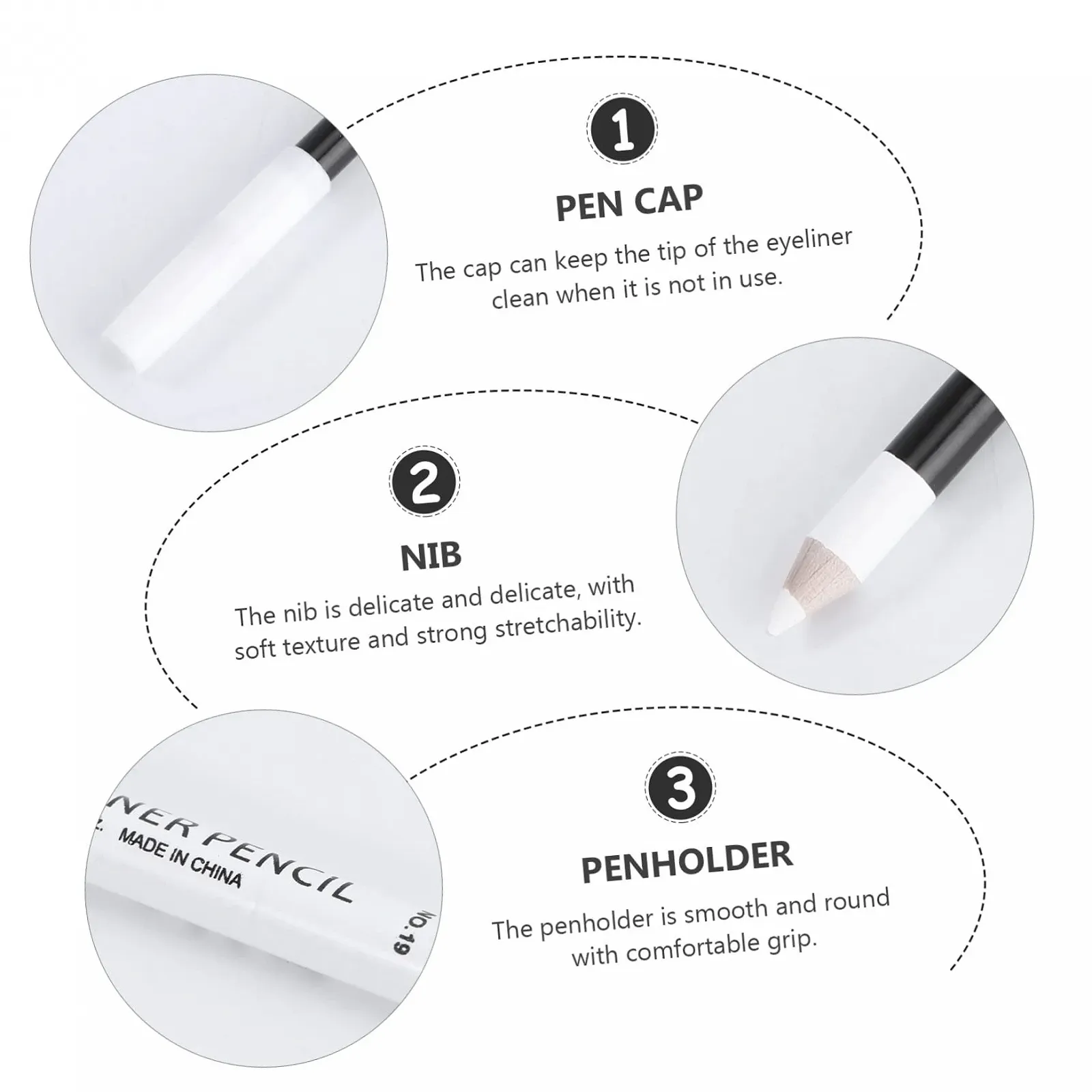 Олівець для очей FRCOLOR Білий, фото №3