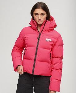 Куртка пуховая Superdry женская с капюшоном synthetic.ua - Фото 1