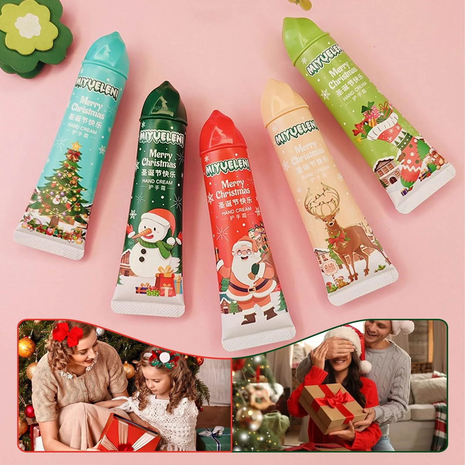 Набір кремів для рук Різдвяні подарунки, 5 штук, фото №5