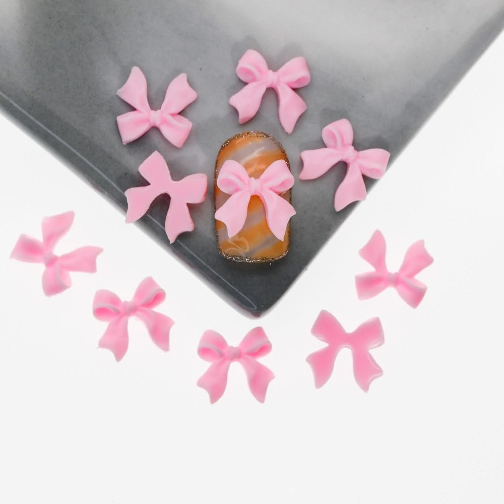 Украшения для ногтей qbodp 200 шт., разноцветные, случайно смешанные, подвески-бантики из смолы для ногтей, аксессуары для ногтей, украшения для нейл-арта, фото №5