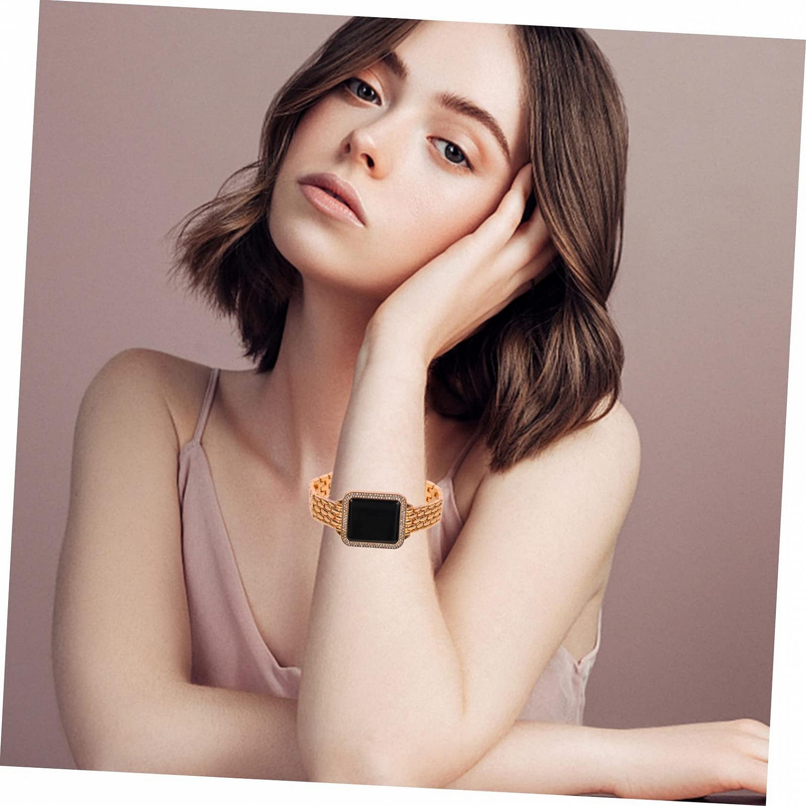 Жіночий наручний годинник WRITWAA Diamond з сенсорним екраном, прикрашений стразами, фото №3