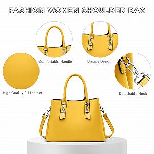Сумка з верхньою ручкою POSSOBAG Fashion, жовта synthetic.ua - Фото 1
