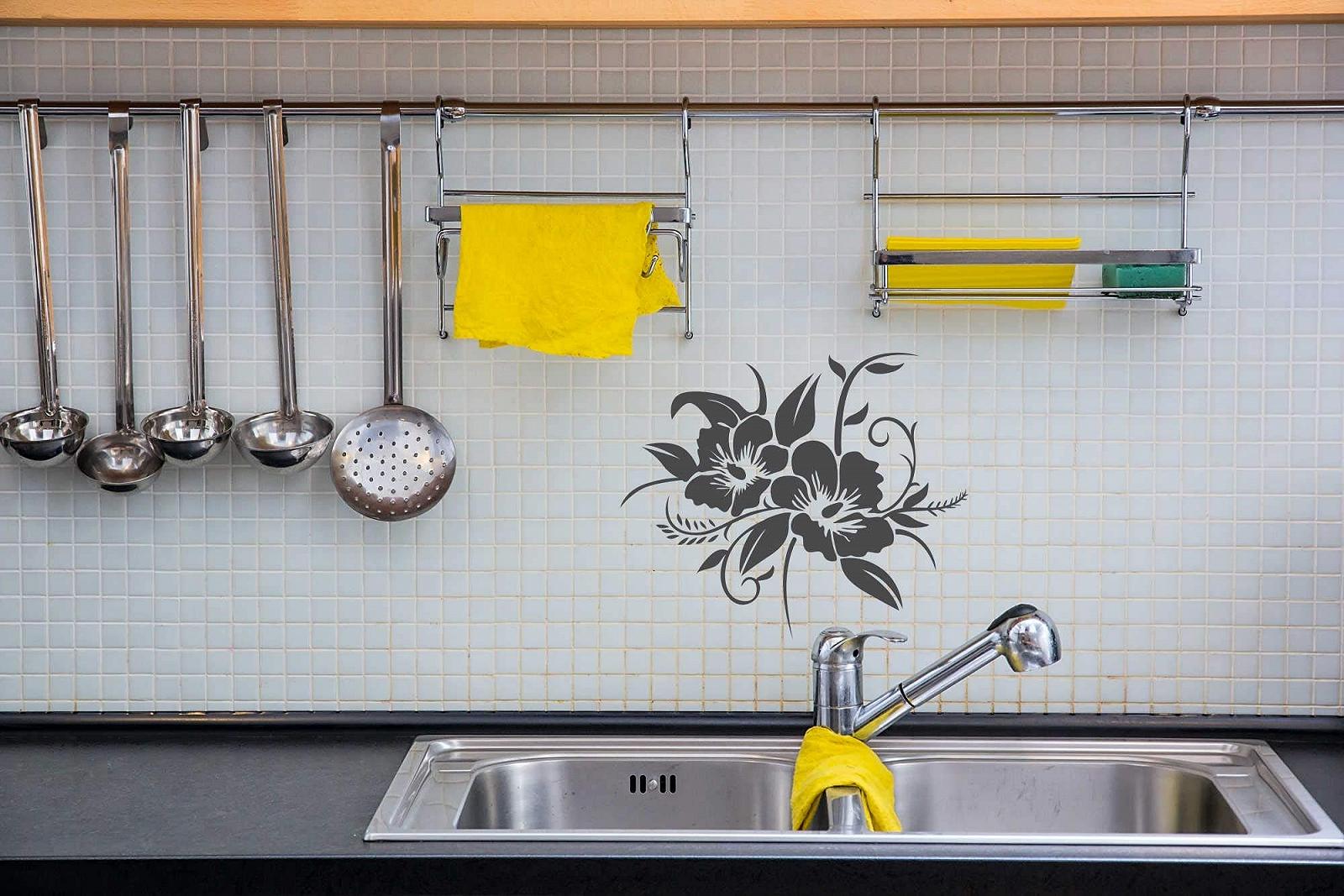 Наклейка на стіну Hibiscus flower design A690 40 x 33 см, фото №4 Наклейка на стіну Hibiscus flower design A690 40 x 33 см, фото №4