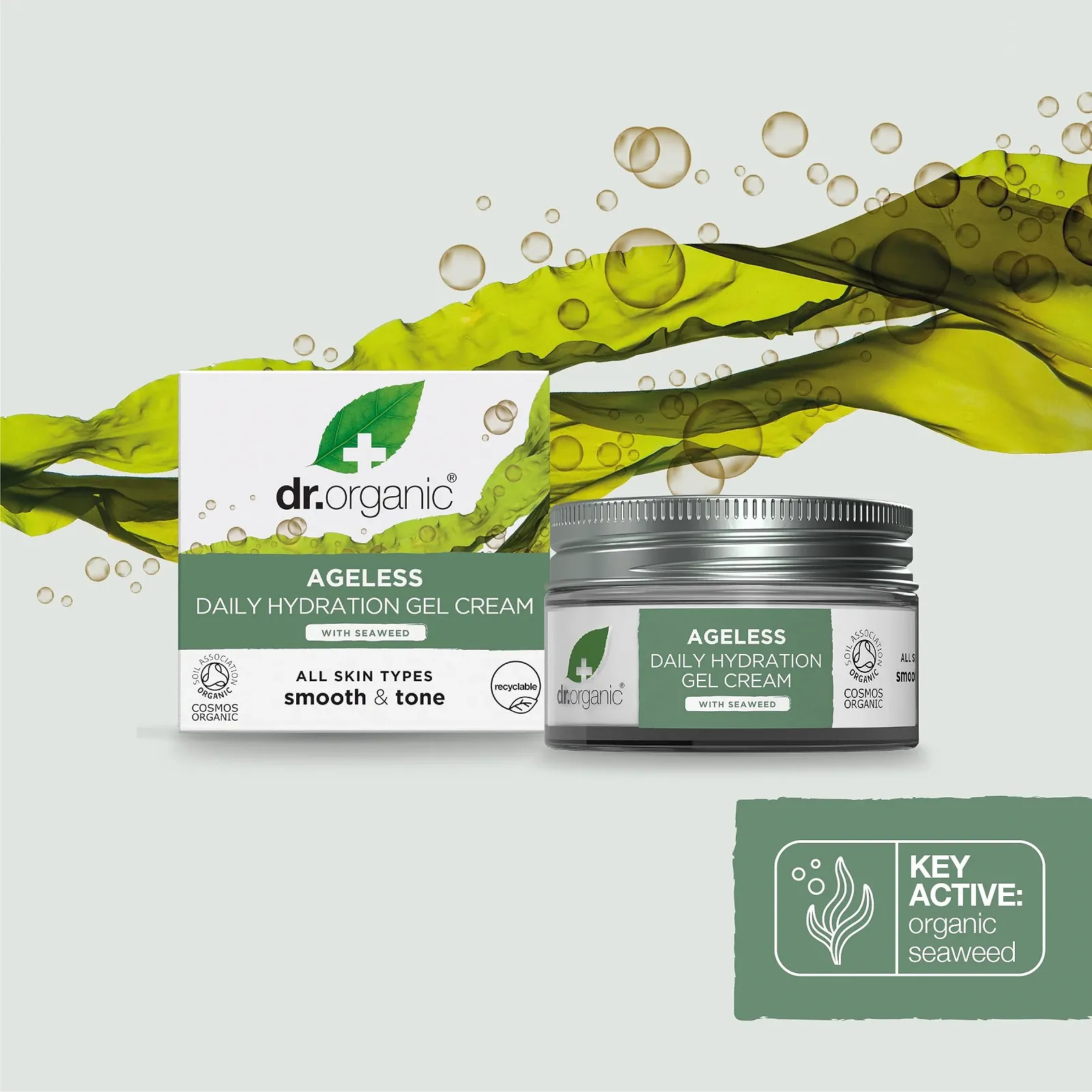 Гель-крем Dr Organic Ageless для щоденного зволоження з органічними морськими водоростями, 50 мл, фото №5 Гель-крем Dr Organic Ageless для щоденного зволоження з органічними морськими водоростями, 50 мл, фото №5